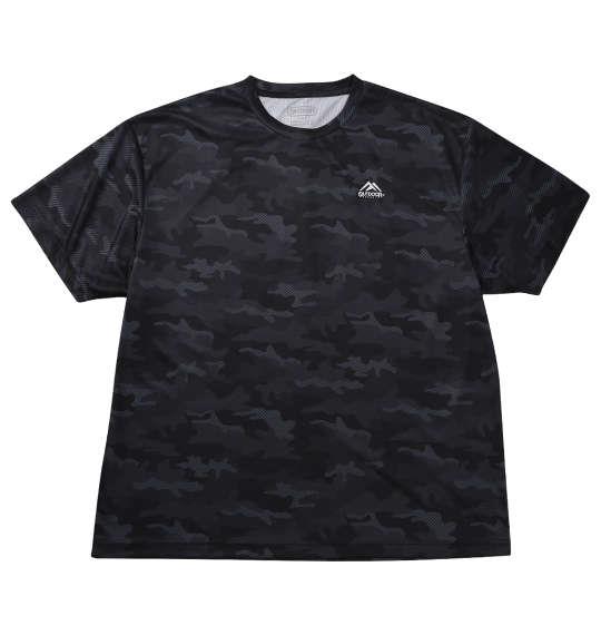 【max8】大きいサイズ メンズ OUTDOOR PRODUCTS DRYメッシュカモフラ柄 半袖 Tシャツ ブラック 1258-5205-2 3L 4L 5L 6L 7L 8L