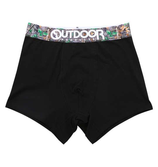 大きいサイズ メンズ OUTDOOR PRODUCTS 綿ベア天転写ゴムブラック ボクサーパンツ リアルカモ×ブラック 1249-5265-1 3L 4L 5L 6L 7L 8L