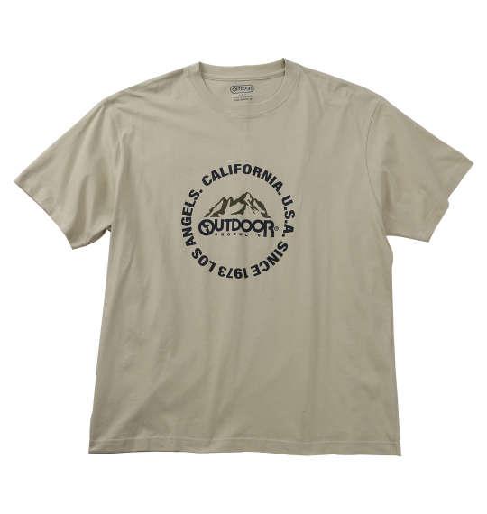 【max8】大きいサイズ メンズ OUTDOOR PRODUCTS 天竺 半袖 Tシャツ グレージュ 1258-5201-1 3L 4L 5L 6L 7L 8L