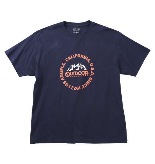 【max8】大きいサイズ メンズ OUTDOOR PRODUCTS 天竺 半袖 Tシャツ ネイビー 1258-5201-2 3L 4L 5L 6L 7L 8L