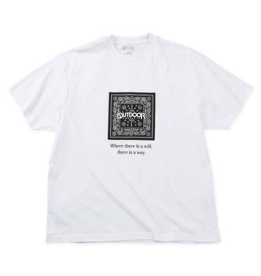 【max8】大きいサイズ メンズ OUTDOOR PRODUCTS 天竺 半袖 Tシャツ ホワイト 1258-5202-1 3L 4L 5L 6L 7L 8L