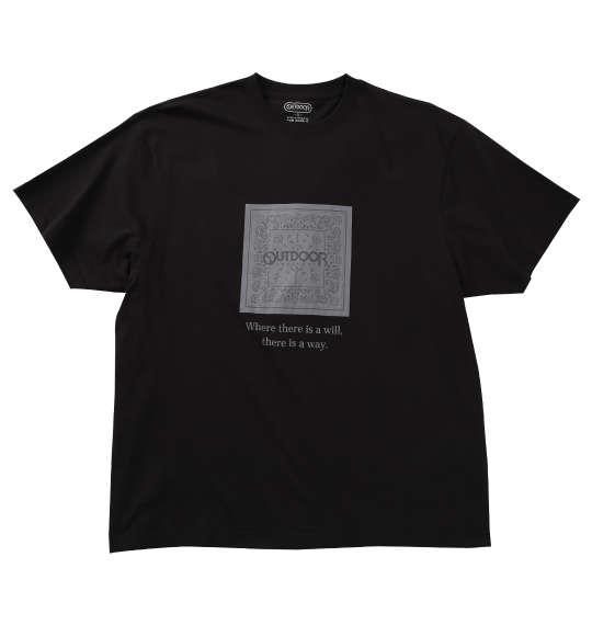 【max8】大きいサイズ メンズ OUTDOOR PRODUCTS 天竺 半袖 Tシャツ ブラック 1258-5202-2 3L 4L 5L 6L 7L 8L