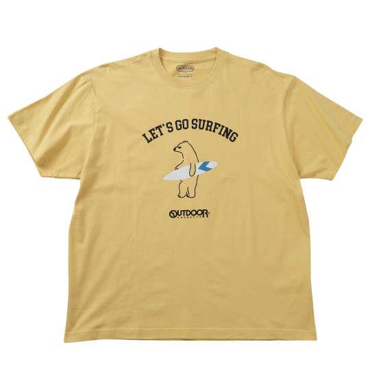 【max8】大きいサイズ メンズ OUTDOOR PRODUCTS 天竺 半袖 Tシャツ クリームイエロー 1258-5203-1 3L 4L 5L 6L 7L 8L