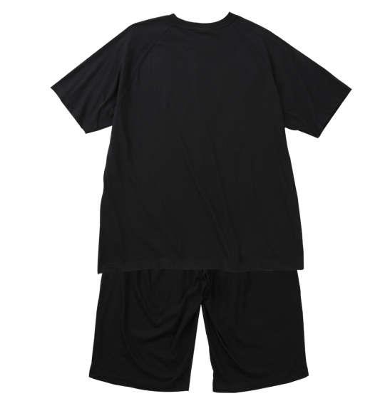【max8】大きいサイズ メンズ PEANUTS 天竺ラグラン 半袖 Tシャツ + ハーフパンツ ブラック 1279-5210-2 3L 4L 5L 6L 8L