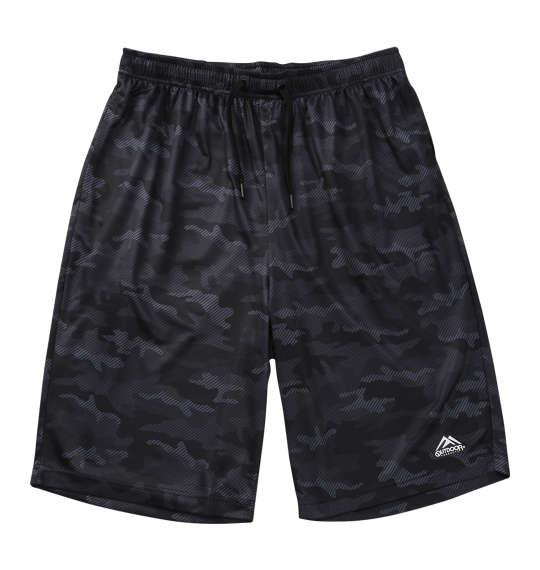 大きいサイズ メンズ OUTDOOR PRODUCTS DRY メッシュ カモフラ柄 ハーフパンツ ブラック 1254-5255-2 3L 4L 5L 6L 7L 8L