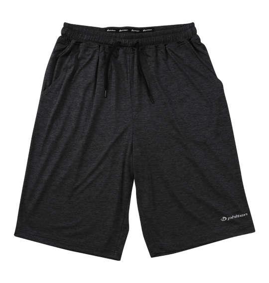 大きいサイズ メンズ Phiten DRY カチオン 天竺 ハーフパンツ ブラック 1274-5225-2 3L 4L 5L 6L 8L