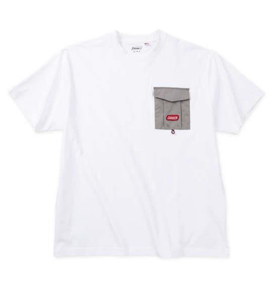 大きいサイズ メンズ Coleman USAコットン 半袖 Tシャツ ホワイト 1278-5515-1 3L 4L 5L 6L 8L