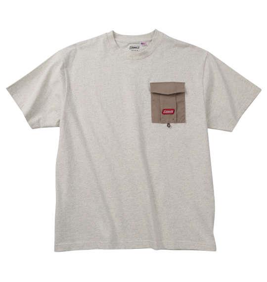 大きいサイズ メンズ Coleman USAコットン ポケット付 半袖 Tシャツ アイスグレー 1278-5516-1 3L 4L 5L 6L 8L