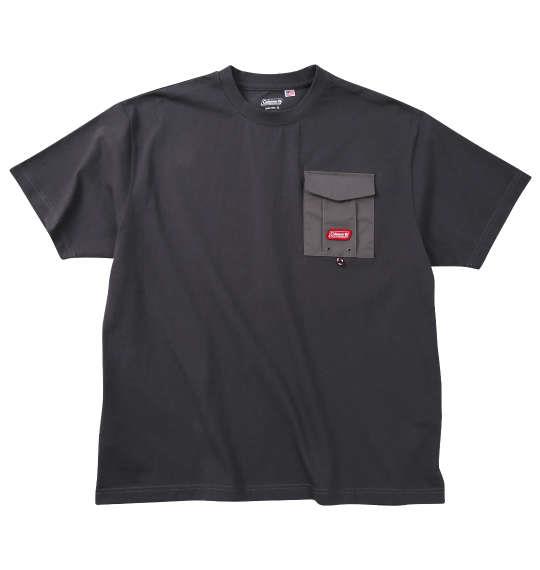 大きいサイズ メンズ Coleman USAコットン ポケット付 半袖 Tシャツ チャコール 1278-5516-2 3L 4L 5L 6L 8L