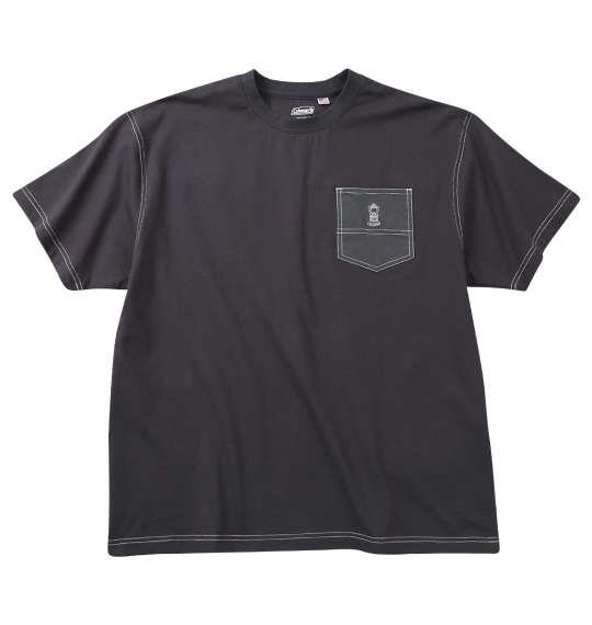 大きいサイズ メンズ Coleman USAコットン ポケット付 半袖 Tシャツ チャコール 1278-5517-2 3L 4L 5L 6L 8L