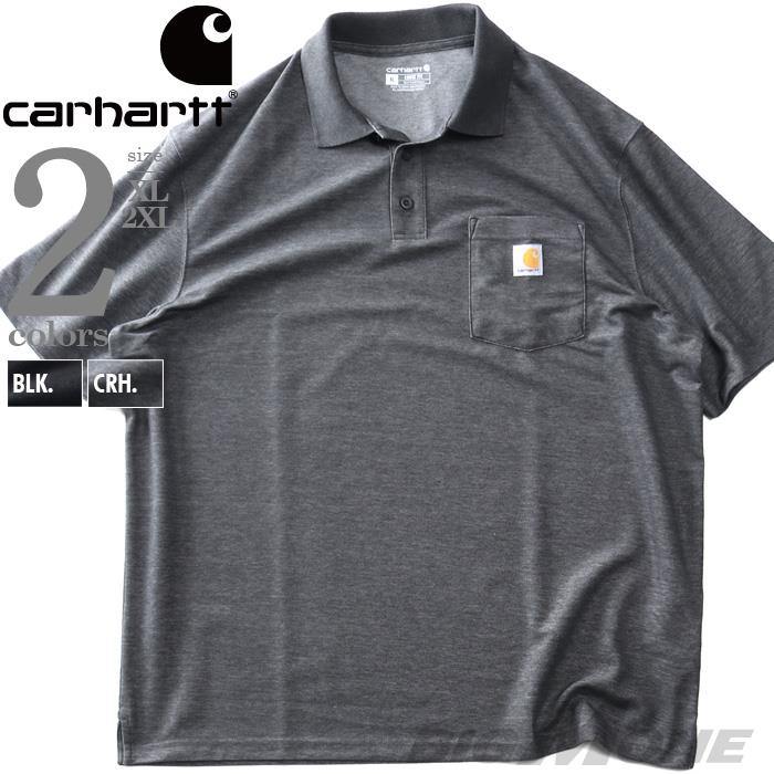 大きいサイズ メンズ CARHARTT カーハート 胸ポケット付き 半袖 ポロシャツ ルーズフィット USA直輸入 106685