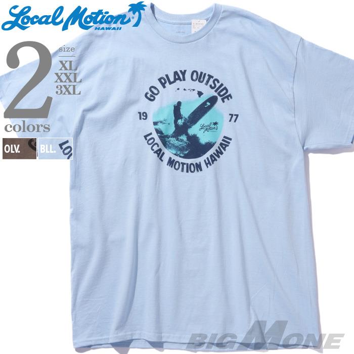 大きいサイズ メンズ LOCAL MOTION ローカルモーション 半袖 プリント Tシャツ USA直輸入 smt22218az