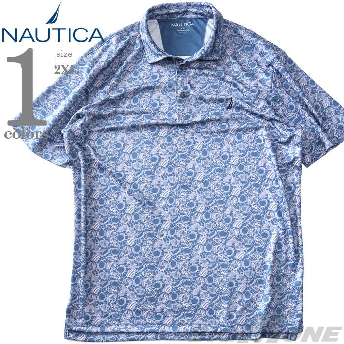 大きいサイズ メンズ NAUTICA ノーチカ 総柄 半袖 ポロシャツ USA直輸入 k56212