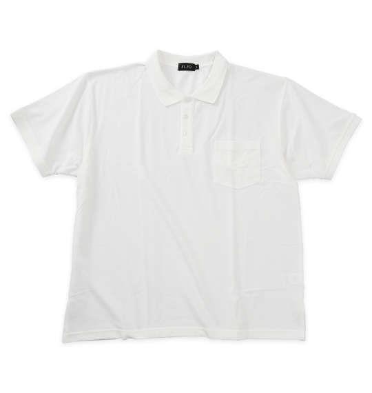 大きいサイズ メンズ EL.FO 鹿の子 半袖 ポロシャツ ホワイト 1278-5701-1 3L 4L 5L 6L