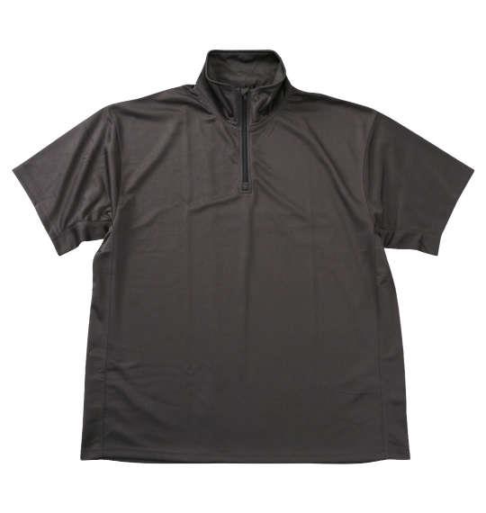 大きいサイズ メンズ EL.FO 半袖 ハーフジップ Tシャツ チャコールグレー 1278-5703-1 3L 4L 5L 6L
