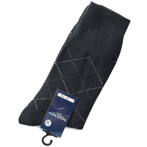 大きいサイズ メンズ SARTORIA BELLINI 抗菌防臭 アーガイル柄 ビジネス ソックス 靴下 sbs-5502