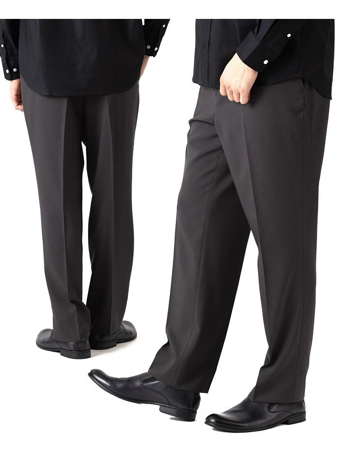 大きいサイズ メンズ Park Avenue ウエストマジック ストレッチ ノータック パンツ スラックス ウォッシャブル 秋冬新作 120-15802 【t2502】