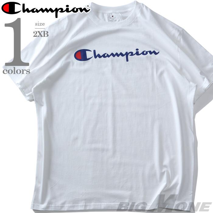 大きいサイズ メンズ Champion チャンピオン ロゴプリント 半袖 Tシャツ USA直輸入 gt23xh-y07718
