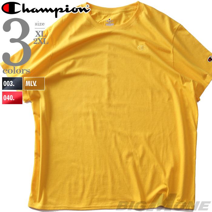 大きいサイズ メンズ Champion チャンピオン ロゴ刺繍 半袖 Tシャツ USA直輸入 t0223