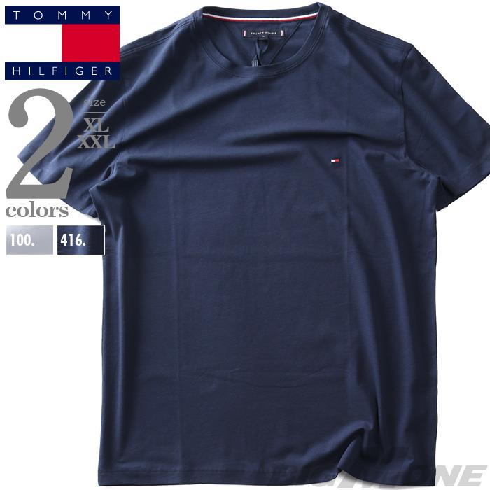 大きいサイズ メンズ TOMMY HILFIGER トミーヒルフィガー ロゴ刺繍 半袖 Tシャツ CORE STRETCH SLIM CNECK TEE USA直輸入 867896625