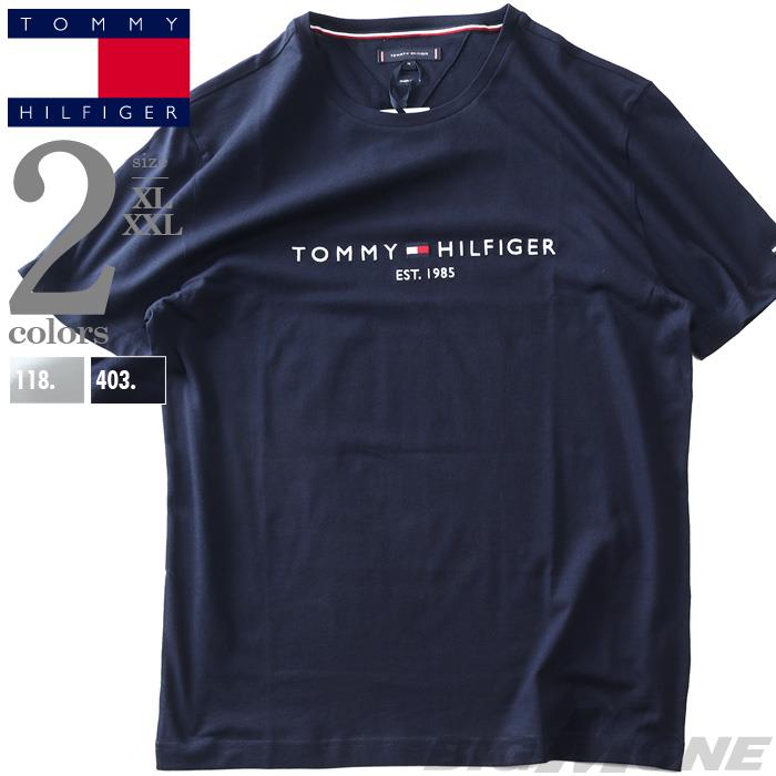 大きいサイズ メンズ TOMMY HILFIGER トミーヒルフィガー ロゴ刺繍 半袖 Tシャツ CORE TOMMY LOGO TEE USA直輸入 mw0mw11465