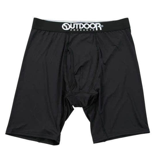 大きいサイズ メンズ OUTDOOR PRODUCTS ポリエステルベア天ロング ボクサーパンツ ブラック×ホワイト 1249-5300-1 3L 4L 5L 6L 7L 8L