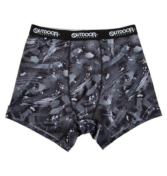大きいサイズ メンズ OUTDOOR PRODUCTS ポリエステルベア天スプラッシュ柄 ボクサーパンツ ブラック 1249-5304-2 3L 4L 5L 6L 7L 8L