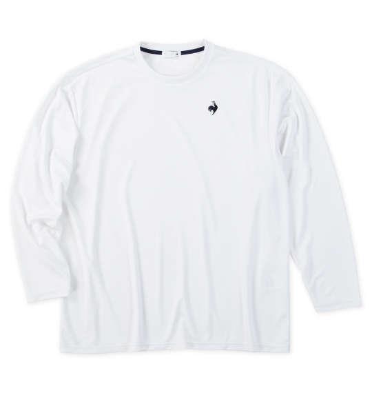 大きいサイズ メンズ LE COQ SPORTIF エコペット 長袖 Tシャツ ホワイト 1278-5360-1 3L 4L 5L 6L