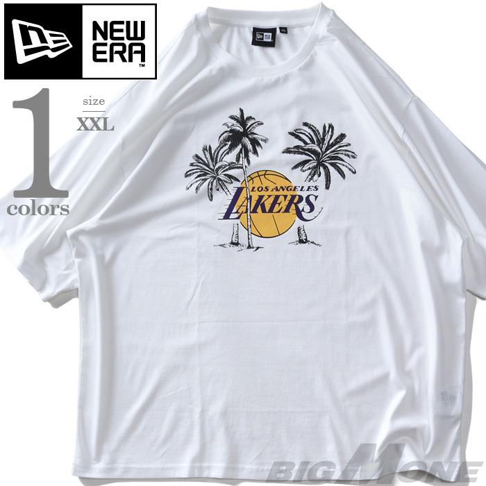 大きいサイズ メンズ NEW ERA ニューエラ NBA レーカーズ 半袖 Tシャツ オーバーサイズ NBA PALM TREE LA LAKERS NEW ERA CAP USA直輸入 60667727