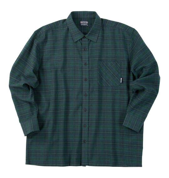 大きいサイズ メンズ OUTDOOR PRODUCTS ビエラチェック 長袖 シャツ ネイビー系 1257-5300-6 3L 4L 5L 6L 8L