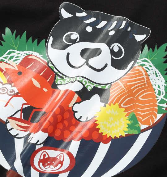 大きいサイズ メンズ 黒柴印和んこ堂 和んこ海鮮丼裏毛 クルー トレーナー ブラック 1258-5321-2 3L 4L 5L 6L 8L