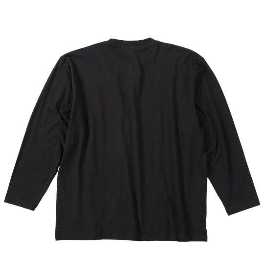 大きいサイズ メンズ Mc.S.P オーガニックコットン クルーネック 長袖 Tシャツ ブラック 1278-5370-2 3L 4L 5L 6L 7L 8L