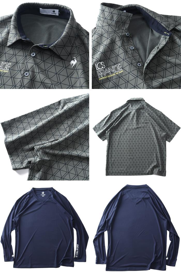 大きいサイズ メンズ LE COQ SPORTIF GOLF ルコックスポルティフ インナー付き 半袖 ポロシャツ ゴルフウェア ストレッチ 吸汗速乾 秋冬新作 lg5ftzb0m