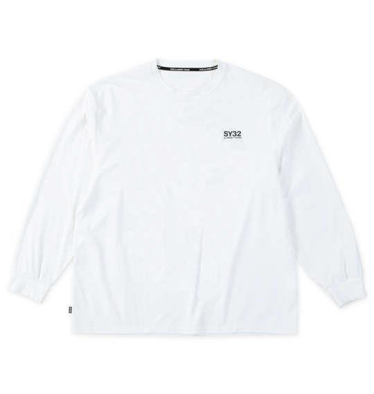 大きいサイズ メンズ SY32 by SWEET YEARS サークルロゴ 長袖 Tシャツ ホワイト 1278-5601-1 3L 4L 5L 6L