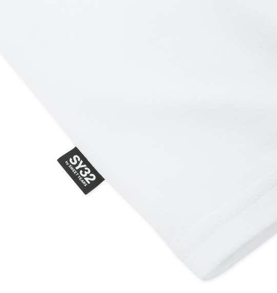 大きいサイズ メンズ SY32 by SWEET YEARS サークルロゴ 長袖 Tシャツ ホワイト 1278-5601-1 3L 4L 5L 6L