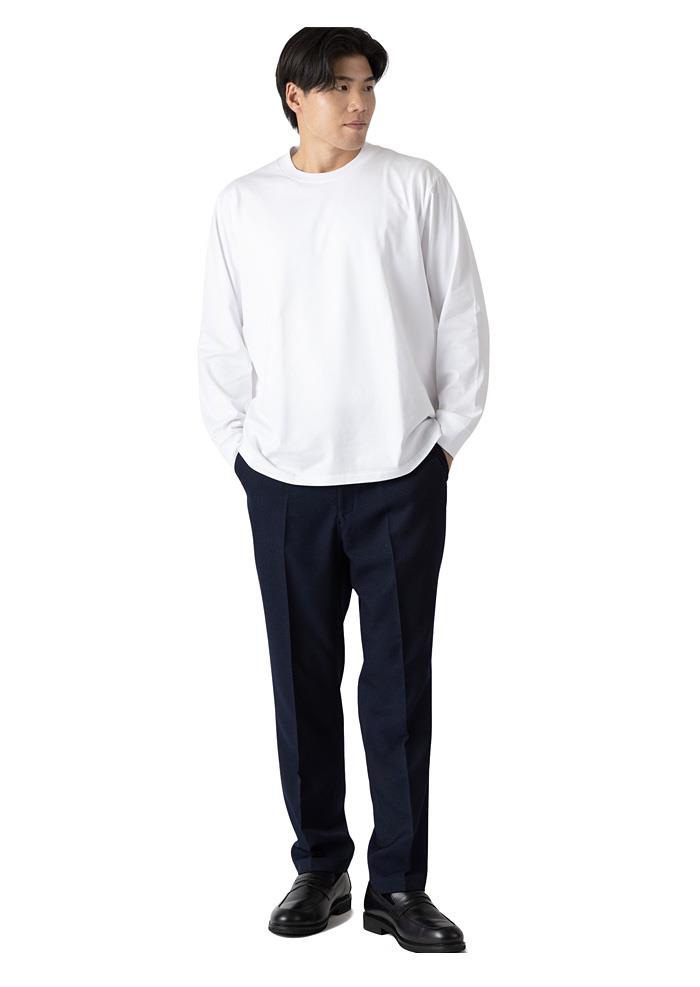 大きいサイズ メンズ DREAM MASTER シルケット加工 スーピマ 長袖 Tシャツ 襟高設計 秋冬新作 dm-t250407 【t2502】