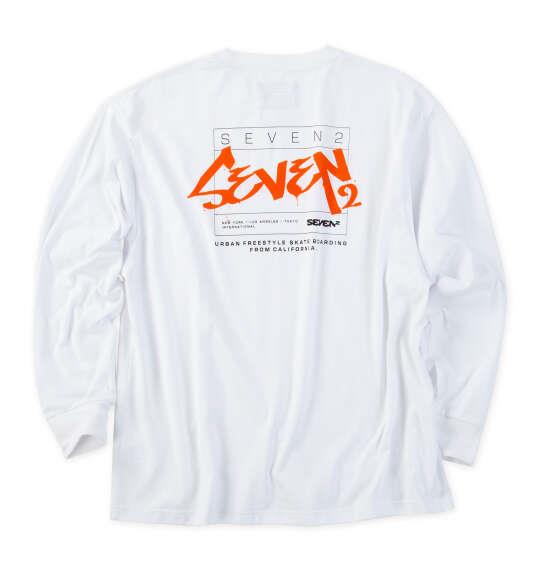 大きいサイズ メンズ SEVEN2 天竺 長袖 Tシャツ ホワイト 1268-5300-1 3L 4L 5L 6L 8L