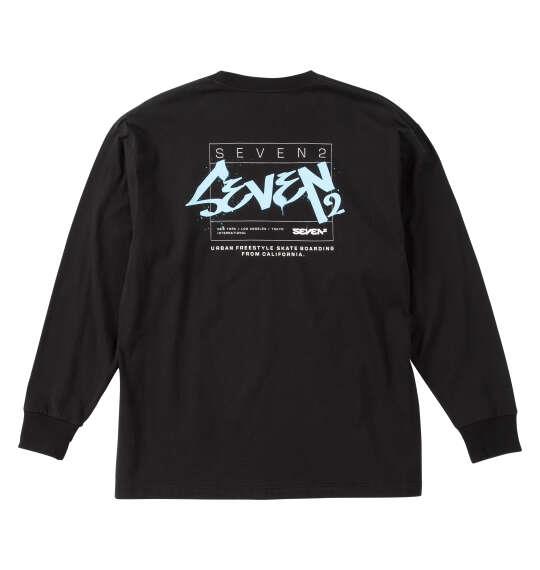 大きいサイズ メンズ SEVEN2 天竺 長袖 Tシャツ ブラック 1268-5300-2 3L 4L 5L 6L 8L