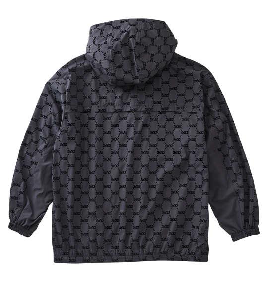 大きいサイズ メンズ SY32 by SWEET YEARS フロッキーウーブン ストレッチ フルジップ フーディ ジャケット ブラック 1273-5335-2 3L 4L 5L 6L