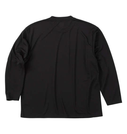 大きいサイズ メンズ MOVESPORT ドライメッシュビッグロゴ 長袖 シャツ ブラック 1278-5320-2 3L 4L 5L 6L