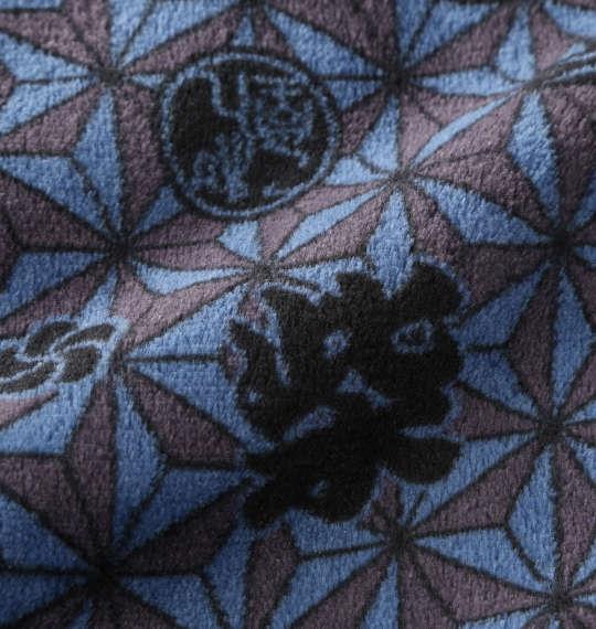 大きいサイズ メンズ 黒柴印和んこ堂 麻の葉紋様柄 ふわもこ 半纏 ネイビー 1258-5324-1 3L 5L 7L