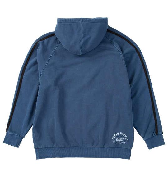 大きいサイズ メンズ OCEAN PACIFIC 裏毛 ライン フルジップ パーカー ネイビー 1278-5341-1 3L 4L 5L 6L 8L