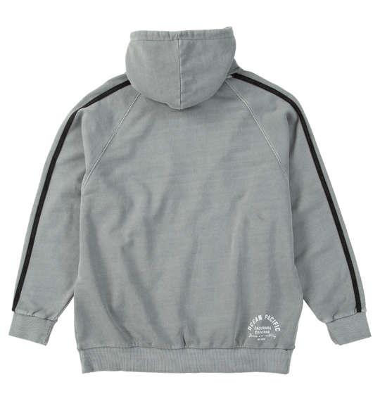 大きいサイズ メンズ OCEAN PACIFIC 裏毛 ライン フルジップ パーカー カーキグレー 1278-5341-2 3L 4L 5L 6L 8L