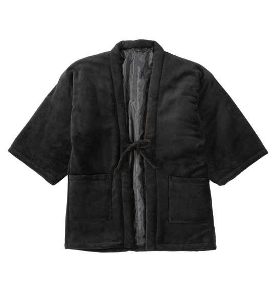 大きいサイズ メンズ Mc.S.P 無地 ふわもこ 半纏 ブラック 1278-5372-2 3L 5L 7L