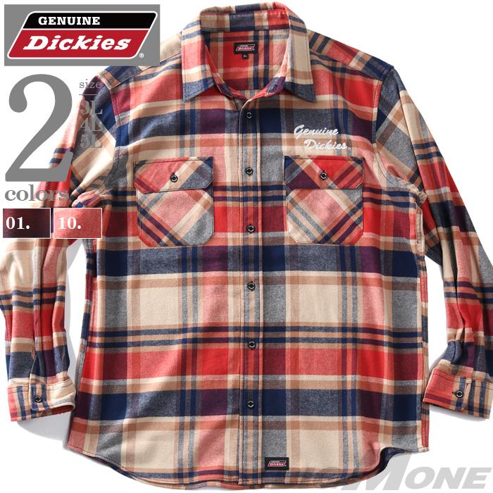 大きいサイズ メンズ GENUINE Dickies Gディッキーズ フランネル チェック ワーク シャツ 秋冬新作 5460-2031
