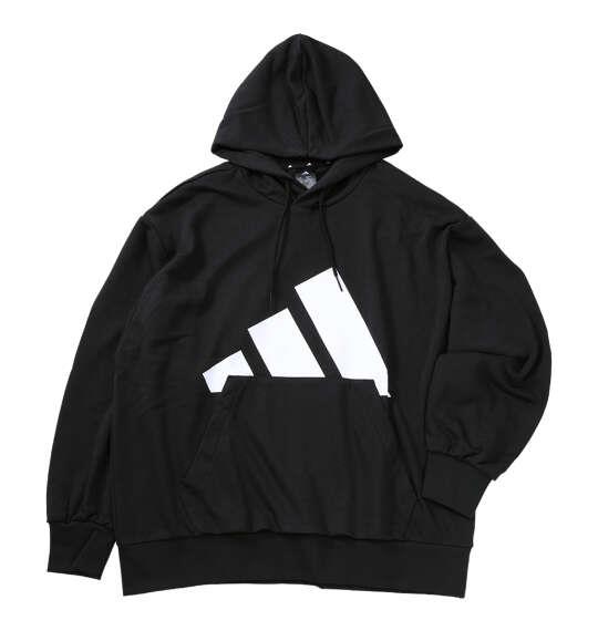 大きいサイズ メンズ adidas BL スウェット フーディ ブラック 1248-5303-2 4XL 5XL