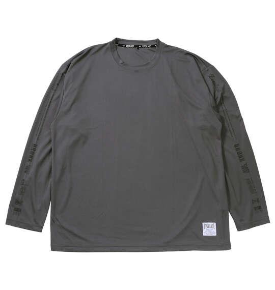 大きいサイズ メンズ EVERLAST 袖プリント ロング Tシャツ チャコールグレー 1278-5685-3 3L 4L 5L 6L