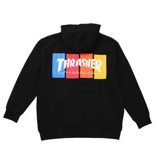 大きいサイズ メンズ THRASHER フルジップ パーカー ブラック 1278-5657-2 3L 4L 5L 6L 8L