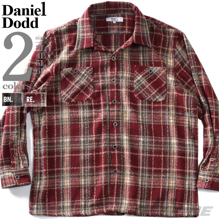 大きいサイズ メンズ DANIEL DODD ネップヤーン シャツ アウター 秋冬新作 715-sh250406