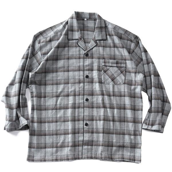 大きいサイズ メンズ FLANNEL COLLECTION 綿100% フランネル 格子柄 パジャマ 上下セット 秋冬新作 125611h